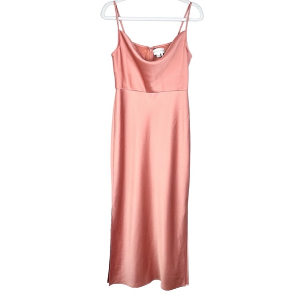 BHLDN Sachin & Babi Cali Satin Cowl Neck Slip Midi Dress Sedona Sunset SZ 8 - Picture 5 of 16